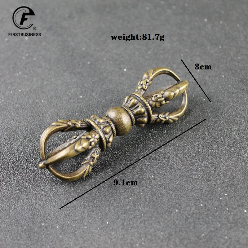 Тибетский буддизм ручной работы старая медь восемь головы дракона мантра Ваджра