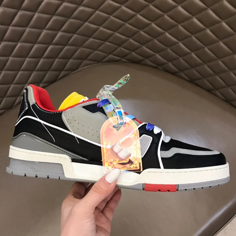 

Кроссовки для пары, кожаные, для прогулок и отдыха на открытом воздухе, для влюбленных, черные