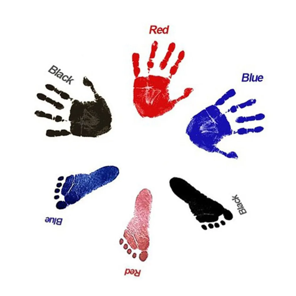 

Non-toxic Newborn Baby Footprints Handprint Inkless Ink Pads Keepsake Baby Gift Souvenir For Kids Baby Infant Little Pet Safty