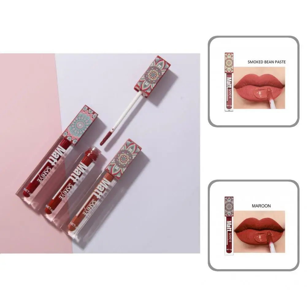 

Liquid Lipstick Delicate Texture Silky Non-stick Cup Ladies Makeup Matte Lipsticks