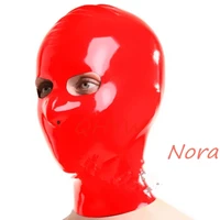 sexy design black women full face handmade latex hood open eye and nose holes fetish customize size anime cosplay
