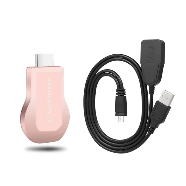 pink 128 М MiraScreen OTA tv Stick Беспроводной Wi-Fi дисплей HD ключ приемник Miracast для Android Apple iPhone tv PK Google Chromecast - Цвет: pink