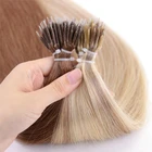Волосы для наращивания MRSHAIR с нано-кольцами, 100% натуральные волосы, не Реми, коричневый блонд, чистый цвет, 50-200 прядей, 12, 16, 20, 24 дюйма