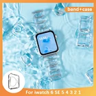 Ремешок для часов Apple Watch Band Series 7SE6 5 4 321, прозрачный браслет для Iwatch 38 мм 40 мм 42 мм 44 мм, аксессуары для часов