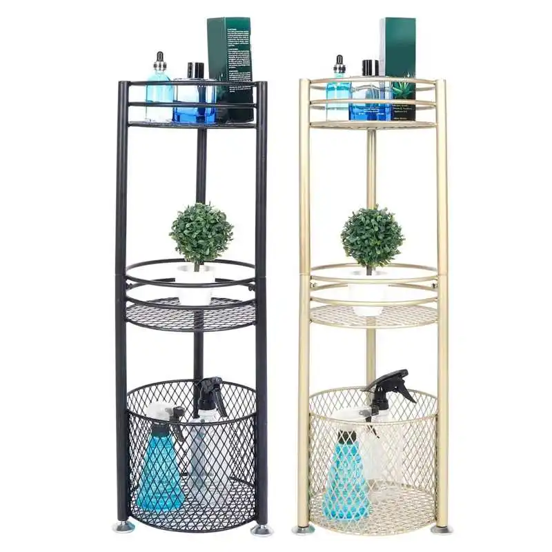 

Bathroom Shelf 3 Layers Bathroom Corner Shelf Iron Shampoo Shower Gel Storage Rack Organizer Corner Shelf for Home Use