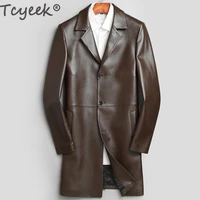 tcyeek genuine leather jacket men winter autumn clothes 2020 fashion man business jackets long real sheepskin coat chaqueta 1703