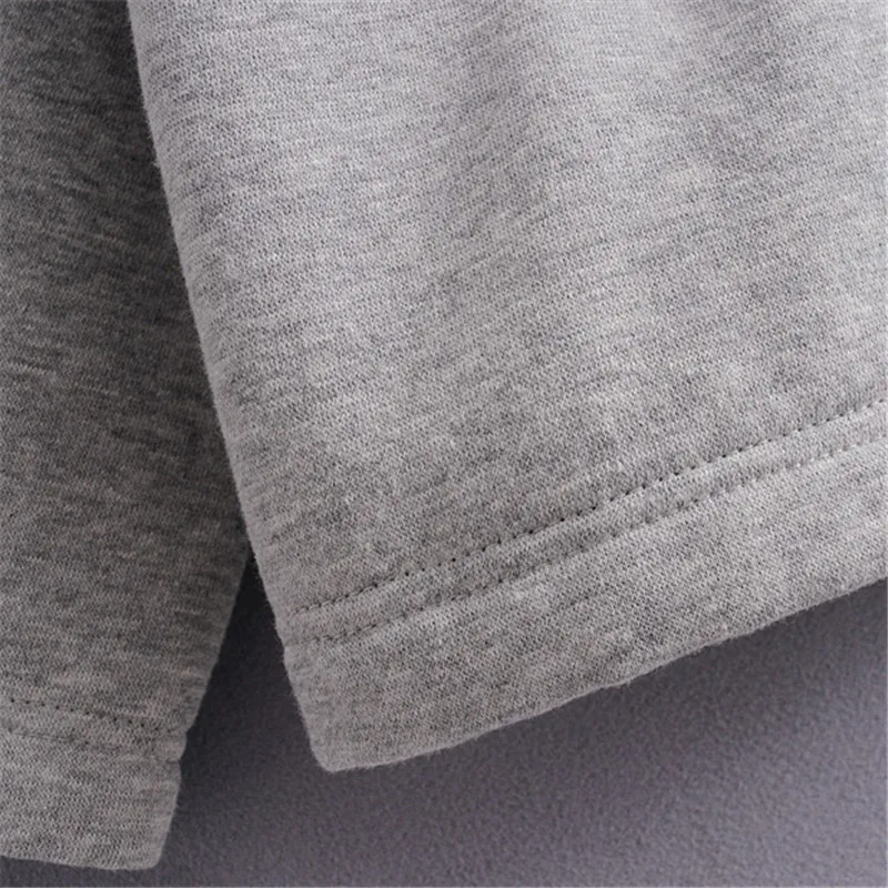 

Loose winter Casual women Hoodies Sweatshirts pocket design long sleeve girl Pullovers loose Hooded Female thick coat