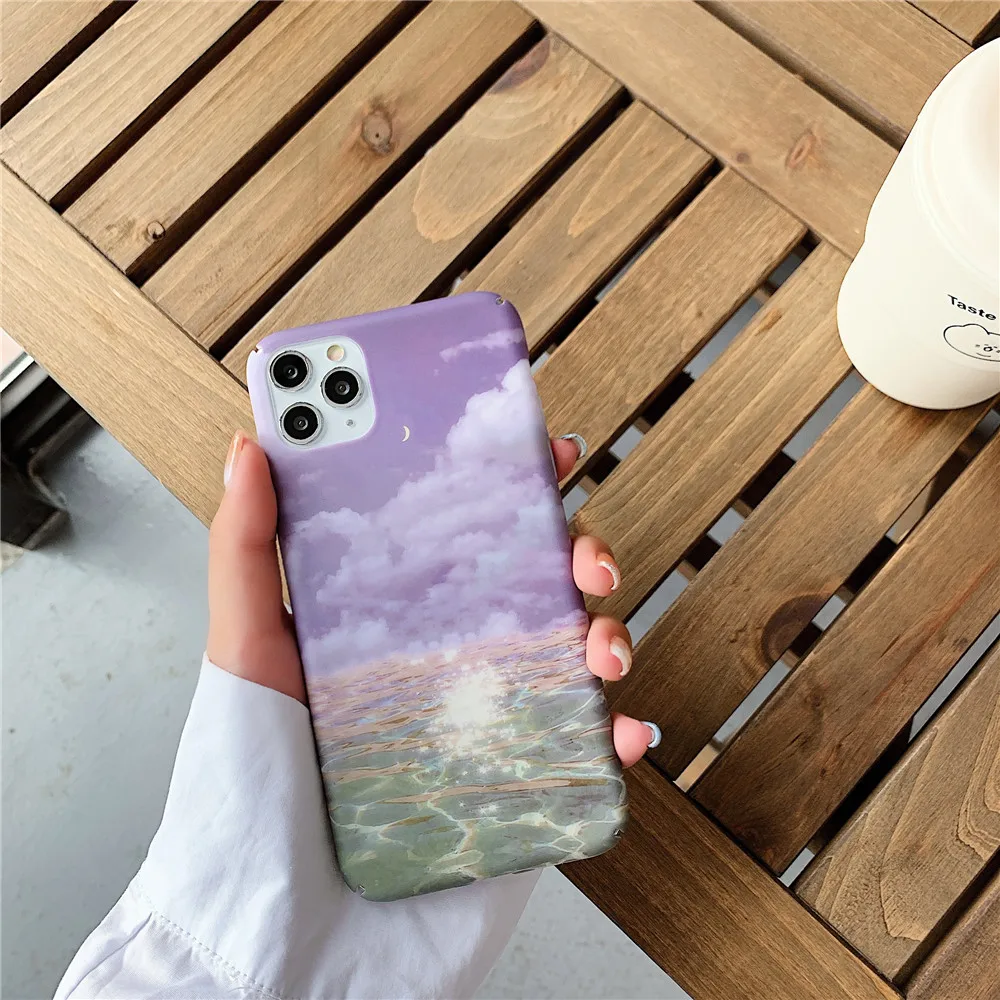 Чехол для телефона Lovely Sky Cloud Moon Xiaomi 6x8 9 Se 10 Lite CC9 Жесткий пластиковый Redmi Note7 8 K20 K30 Pro