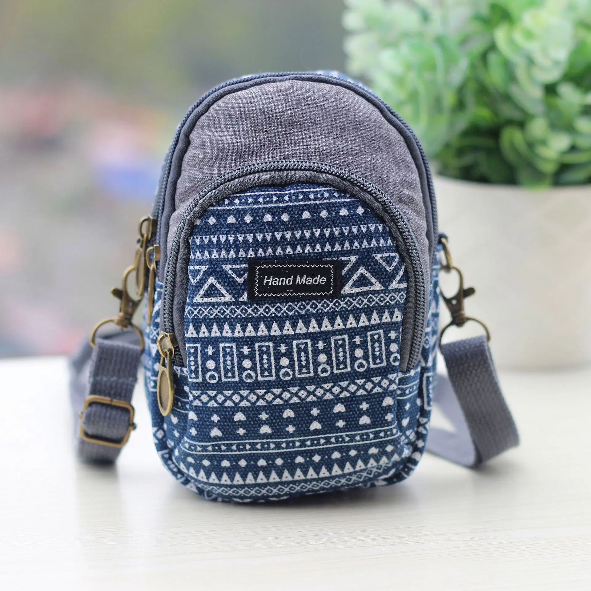 Хлопковая женская мини сумка с геометрическим принтом через плечо bolsa feminina bolso mujer