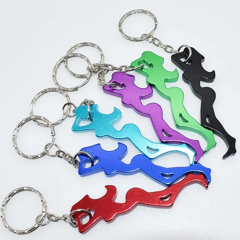 Металлическая открывалка для бутылок в форме леди Брелоки ключей экологически