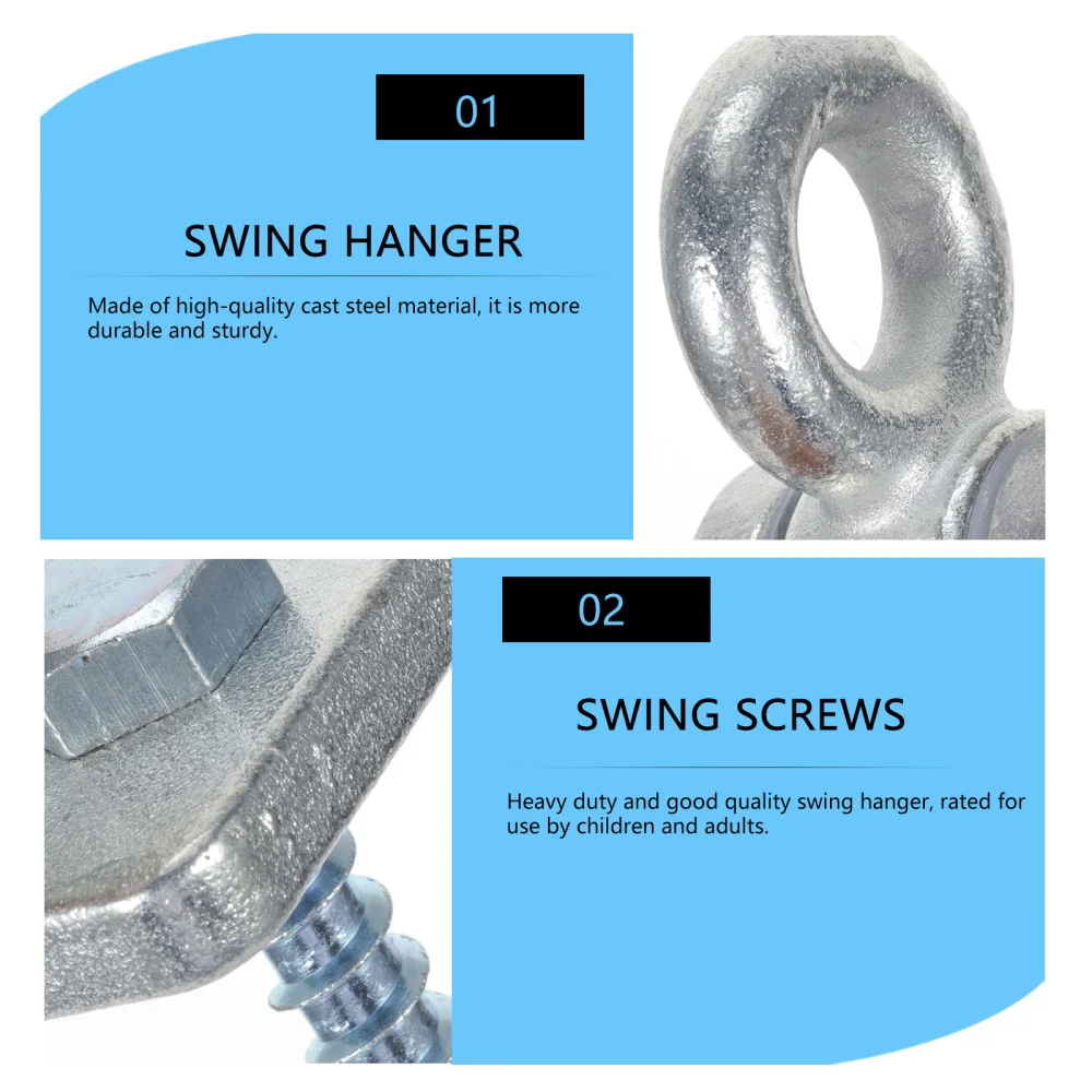 

1 Set Sturdy Swing Hangers Playground Porch Yoga Seat Indoor Outdoor Swing Hooks