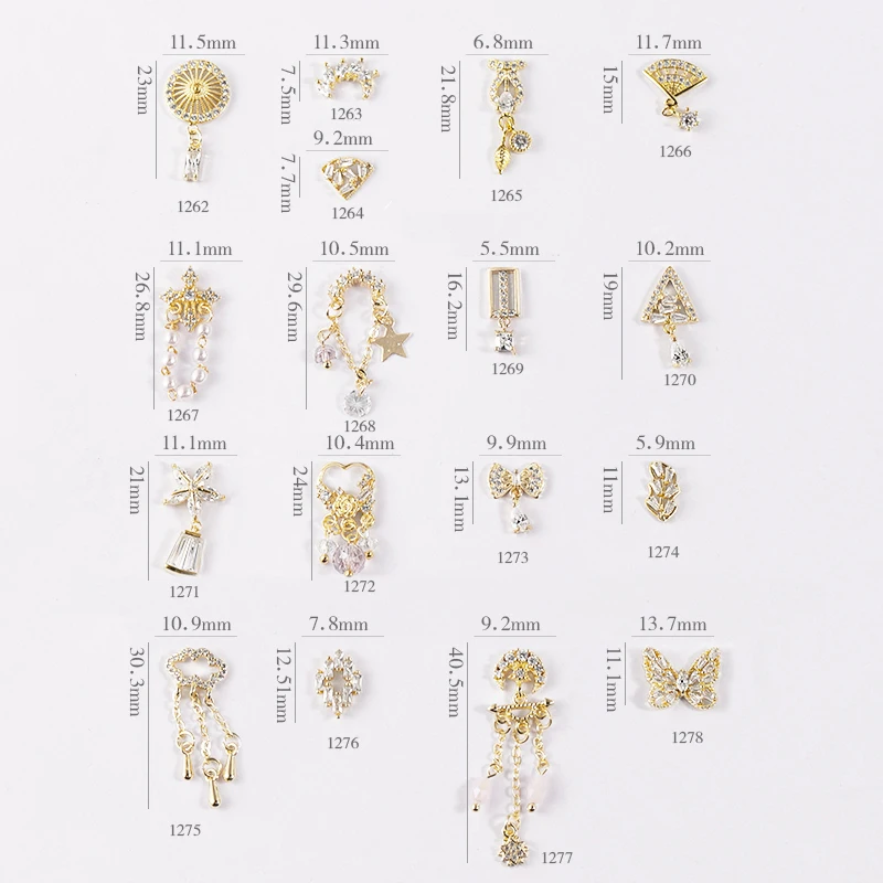 Gold Color Nail Art Diamond decoration Rhinestones 3D Decoration Acrylic UV Gel Decor Accessories Design | Красота и здоровье