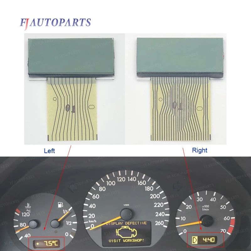 

Dashboard Screen Instrument Cluster LCD Display for Mercedes Benz C class W202 E class W208 CLK W210 SLK 170