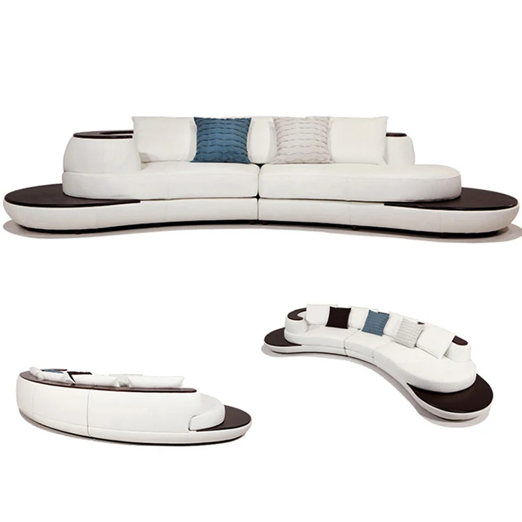 Набор импортных кожаных диванов 3 шт. для большой виллы гостиной # CE GY 9040|living room