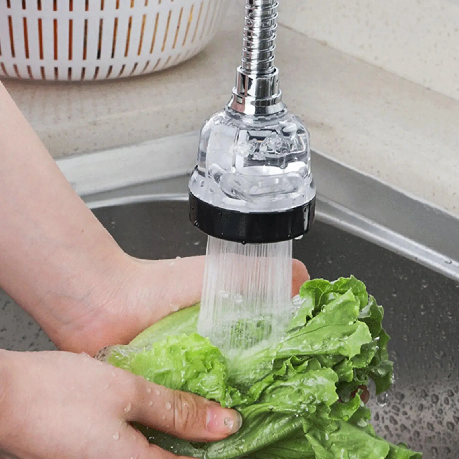 

5Pcs/Set 3 Gears Pressurized Faucet Extender Filter Washing Fruit Sprayer Nozzle