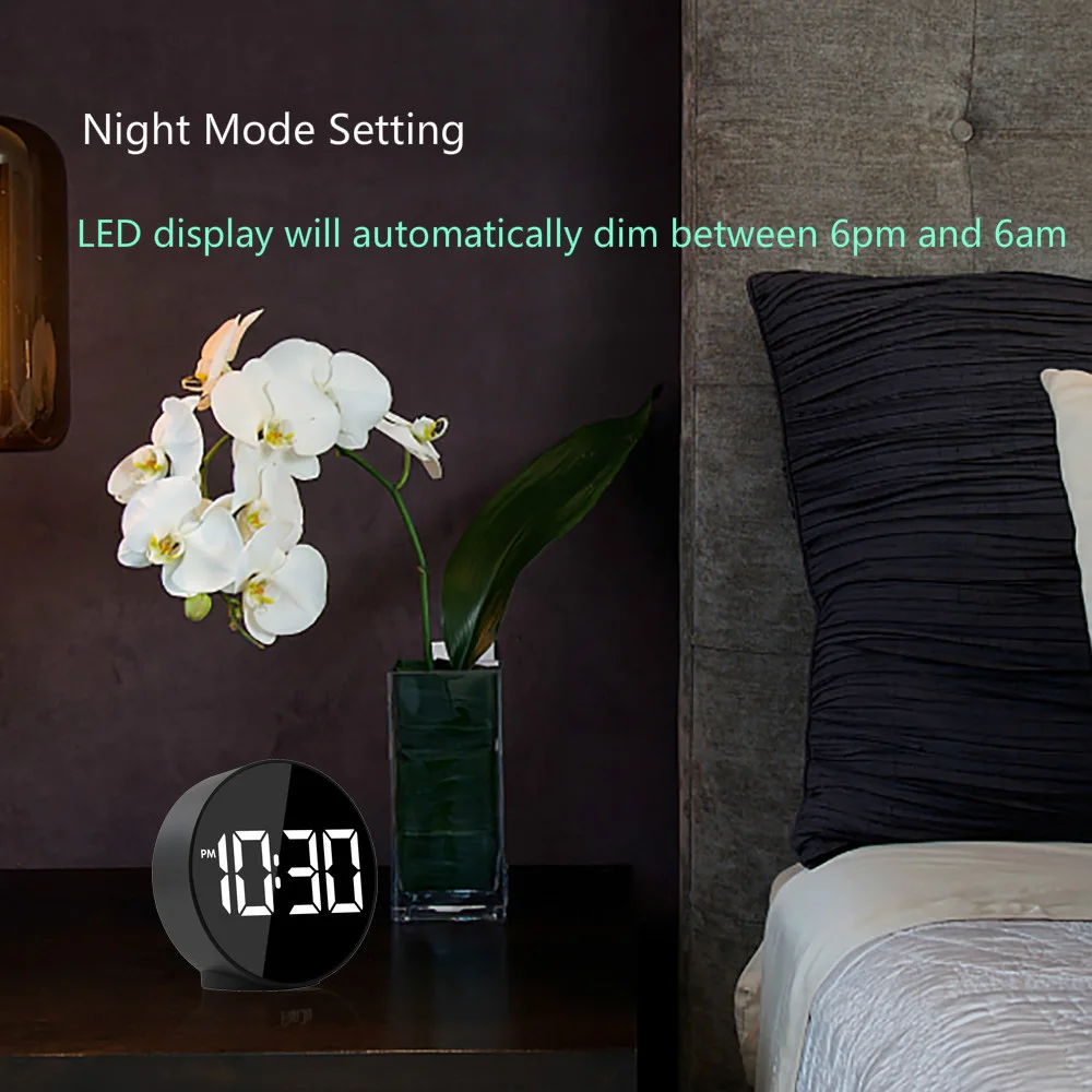 Цифровой будильник с большим временем температуры USB/AAA питание Голосовое