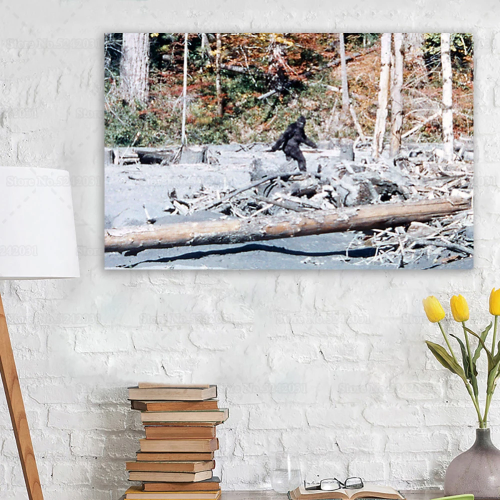 Постер Sasquatch глянцевый Бигфут реальное фото Картина на холсте настенное