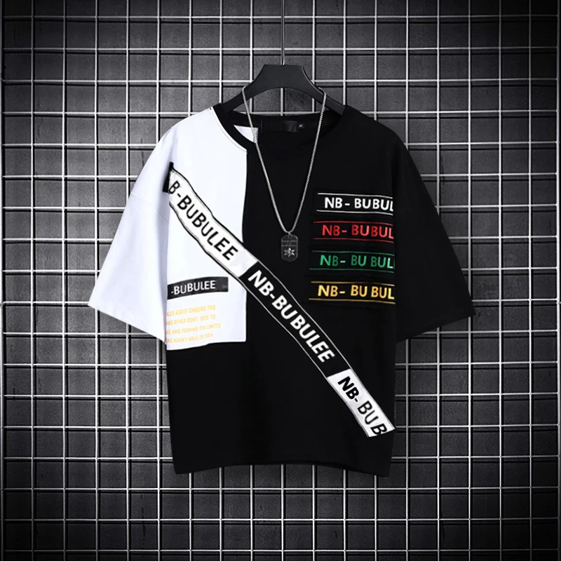 

New Summer T Shirts Men O-neck Fashion Printed White And Black Casual Baby Boy Clothes Vetement Enfant Boys T-shirt BA60DX