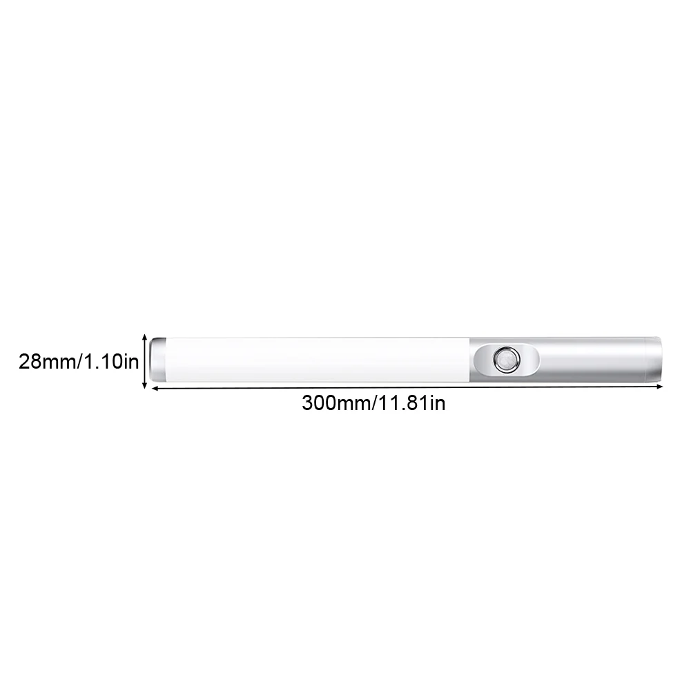 

Bookshelf USB Aluminium For Cabinet Accessories Easy Install Motion Wardrobe Bedside Led Sensor Light No Drilling Home Kitchen