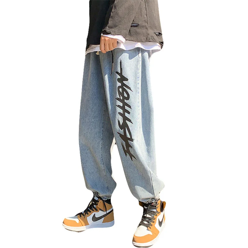 

Hot Sales Men Jeans Korean Fashion Wide Leg Harajuku Mens Trousers Autumn Winter Vintage Loose Pantalones De Hombre Size S-XXXL