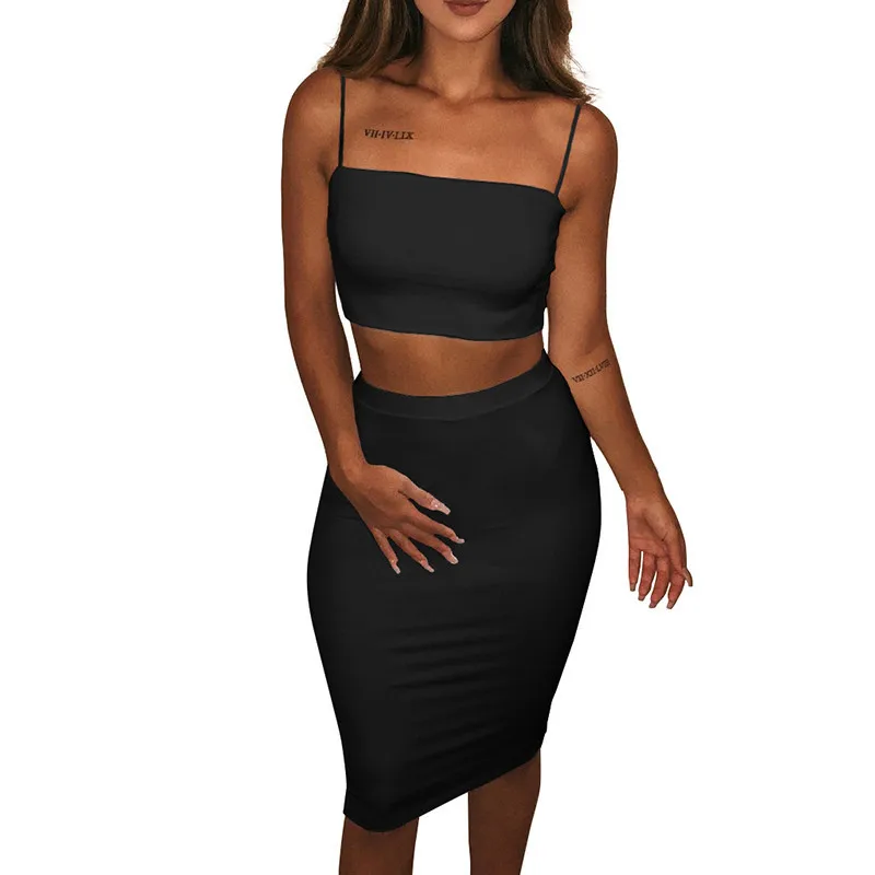 

Женское однотонное Клубное платье, длинное обтягивающее платье, 2 шт.