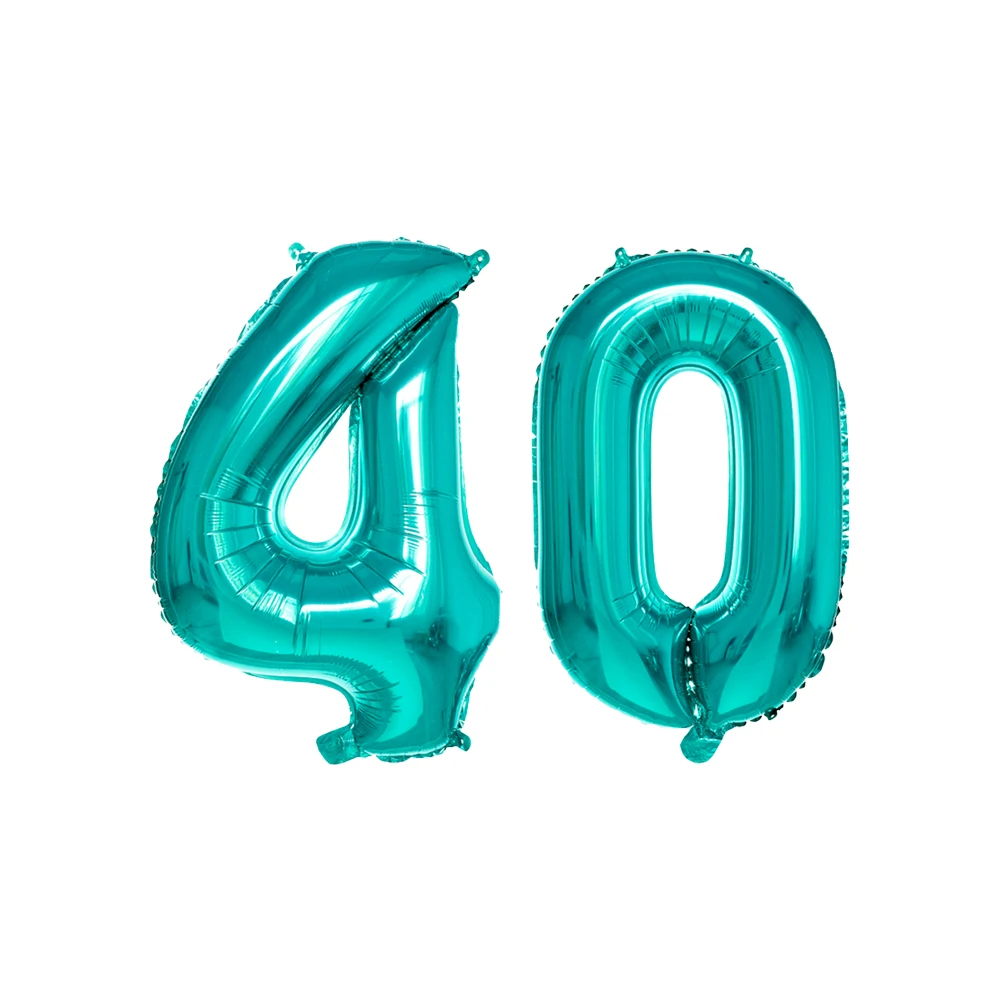 

2pcs 32inch Tiffany Blue Balloon Banner 18 21 30 40 50 60 Birthday Party Decoration Adult Birthday Letter Number Foil Balloons