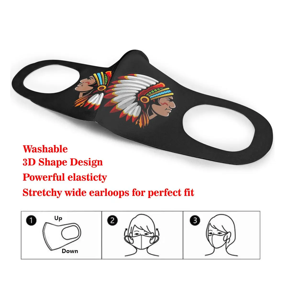 

Mouth Mask Native Of North Logo Dust Face Masks Cover Washable & Reusable for Adult Student Kids