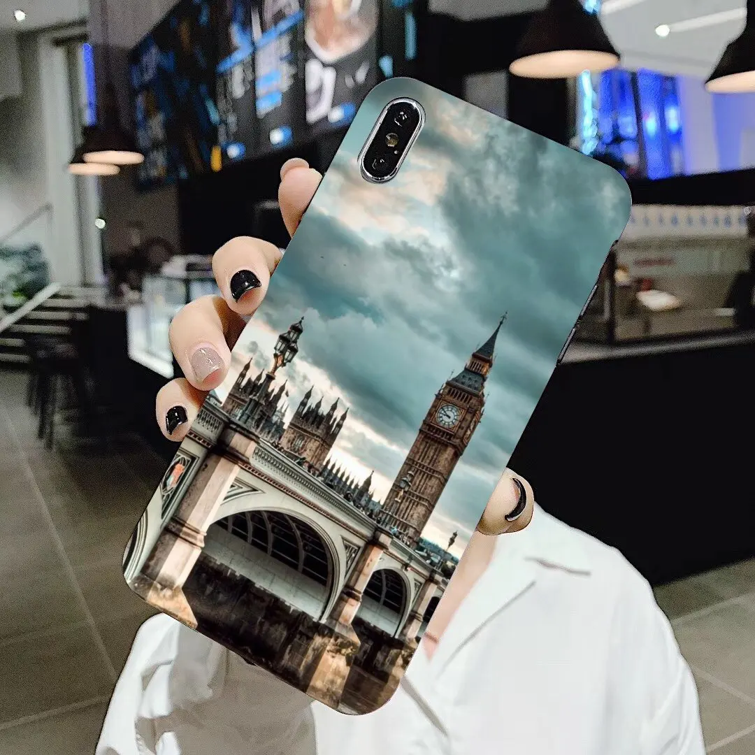 Мультяшный силиконовый чехол для телефона город Лондон Париж Samsung Galaxy A3 A5 A7 A9 A8 Star