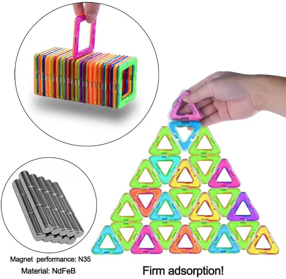 

45 Pcs Mini Size Magnetic Designer Construction Set Model & Building Toy Magnets Magnetic Blocks Educational Toys For Children