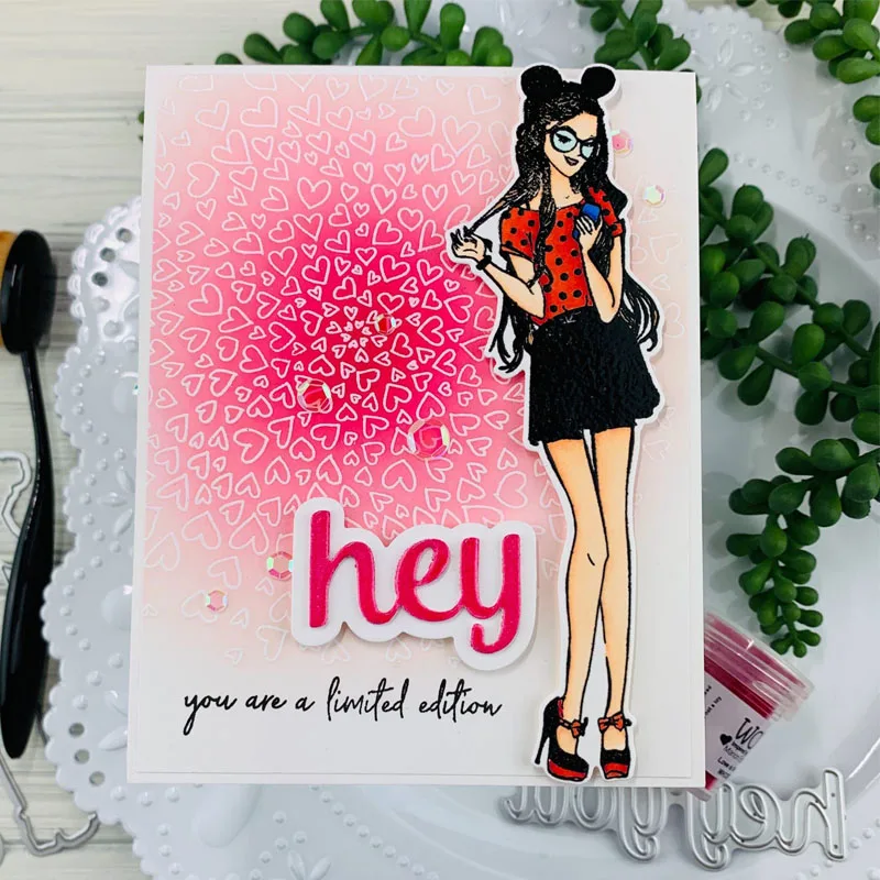 Милые прозрачные штампы Nifty для девочек самостоятельного изготовления открыток