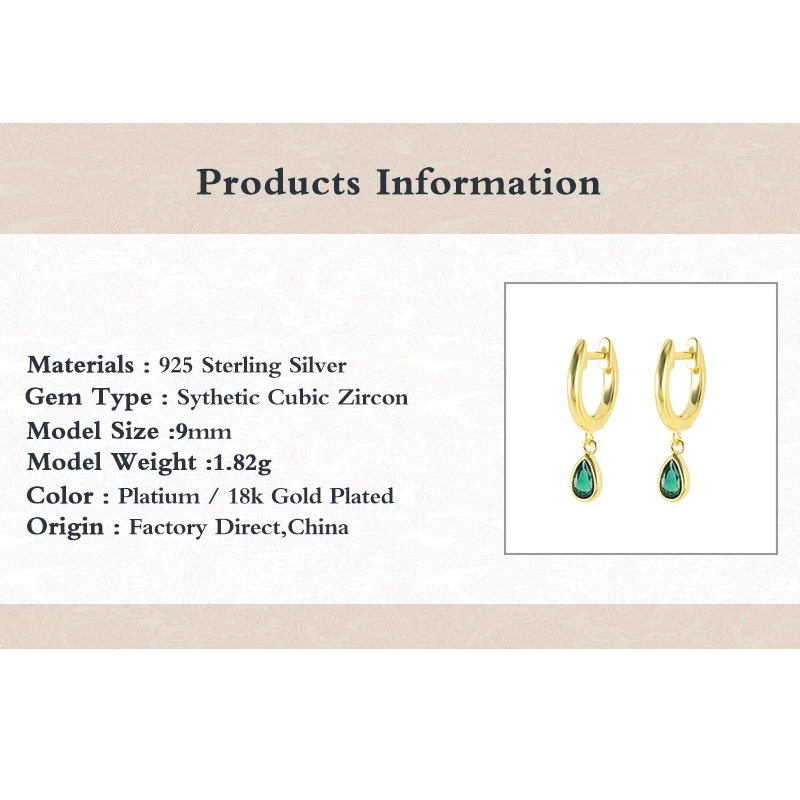 

Aide 1 Pair Geometric Drop-shaped Crystal Earring pendientes plata 925 Sterling Silver Earrings For Women Elegant Fine Jewelry