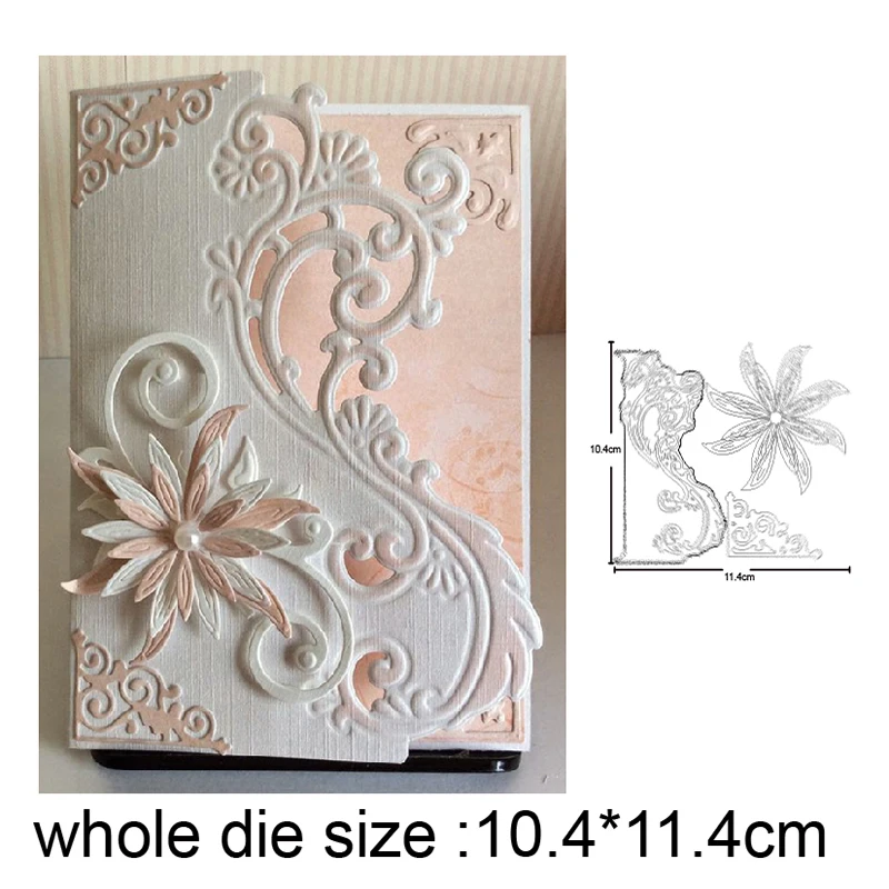 

Craft dies Lace Corner and Flower Metal Cutting Dies for Scrapbooking dies DIY Paper Card Making Embossing Die Cut stencils dies