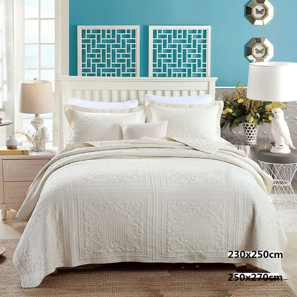 Простые стеганые хлопковые одеяла однотонное белое розовое бежевое постельное