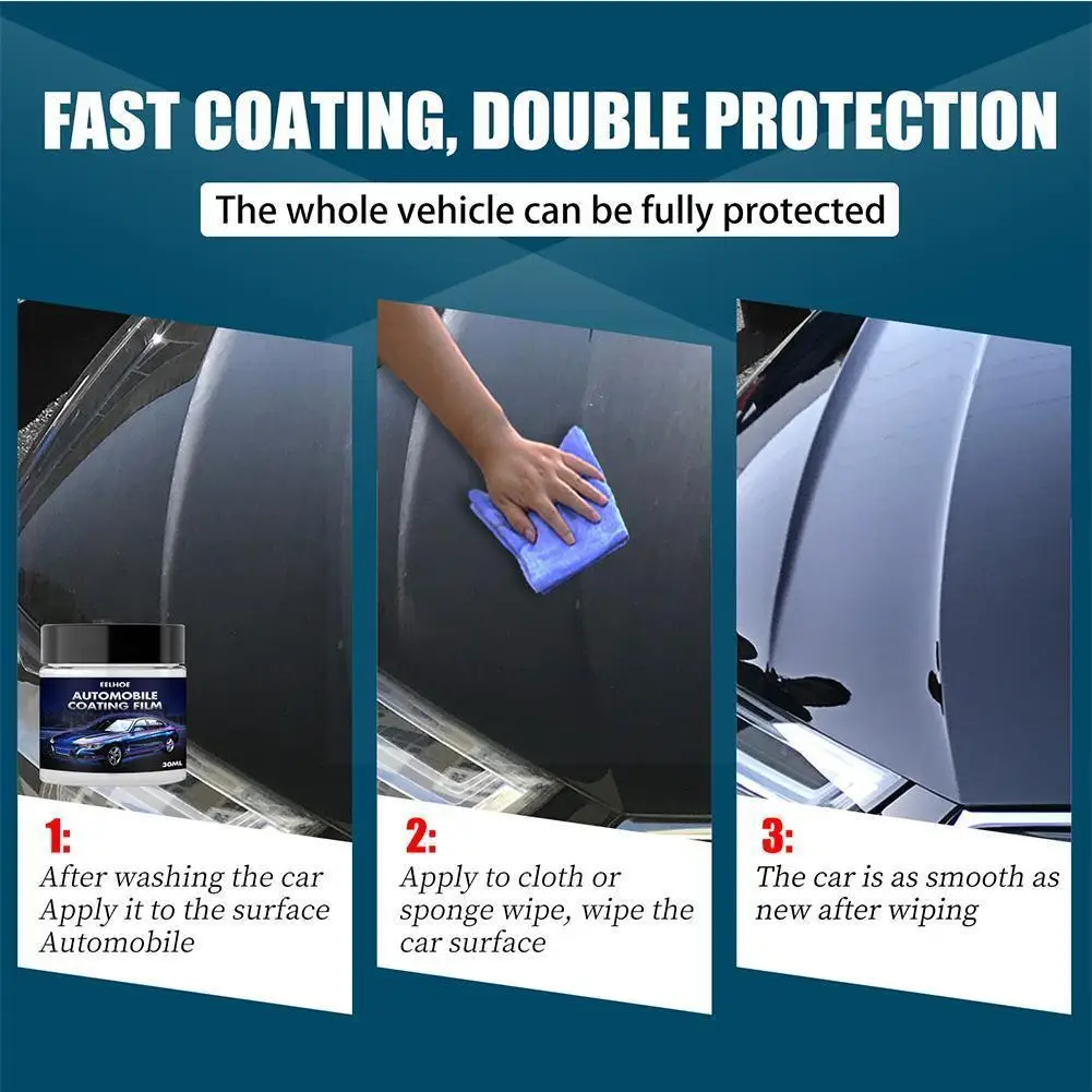 

30ml/60ml Car Wax Crystal Plating Set Wax Paint Care Maintenance Coating With Car Polishing Wax Set Scratch Repair Sponge S2F1