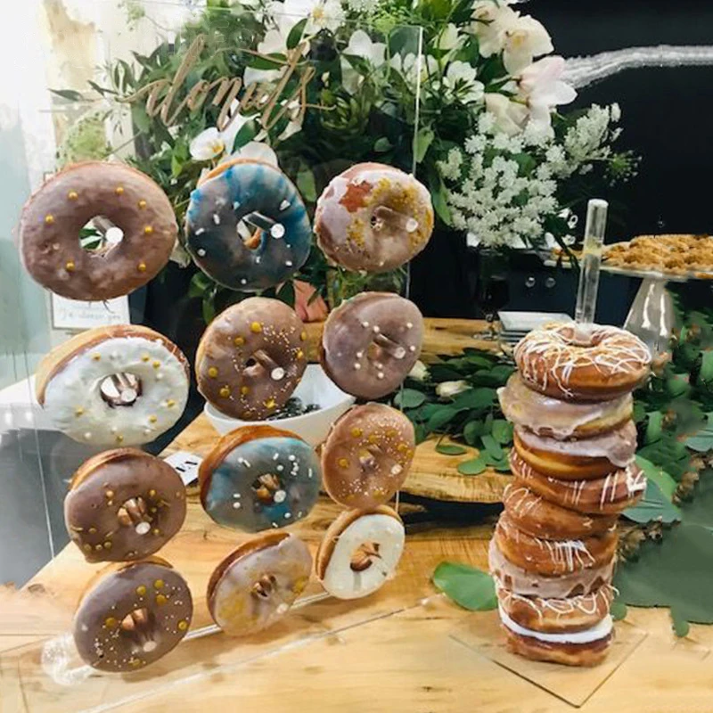 Acrylic/Wooden Donuts wall & stand Wedding/Party table accessories Donut party Baby shower Adult kids birthday decorations