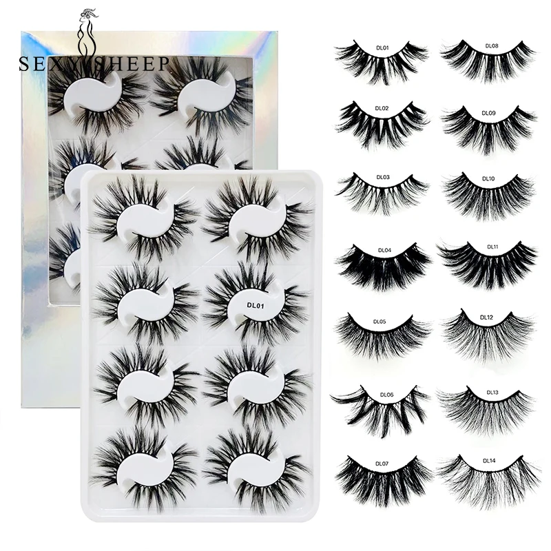 8 пар натуральных накладных ресниц накладные ресницы длинный макияж 3d норковые