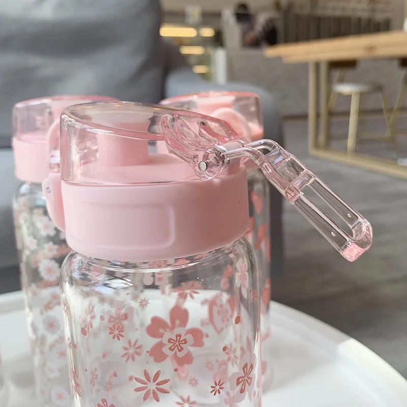 Howtelee sakura пресс крышки очки бутылка для воды цветы чашки Кофе Молоко класс