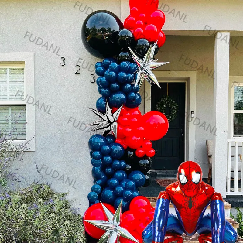 

90 шт., 3D большие воздушные шары «Человек-паук»