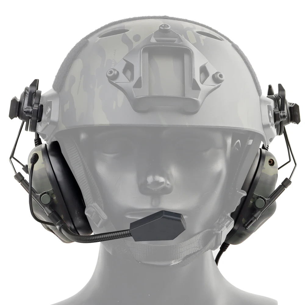 

WoSporT Tactical Military headphone 5.0 Helmet wearing With noise cancelling Airsoft Paintball Sound Pickup headset