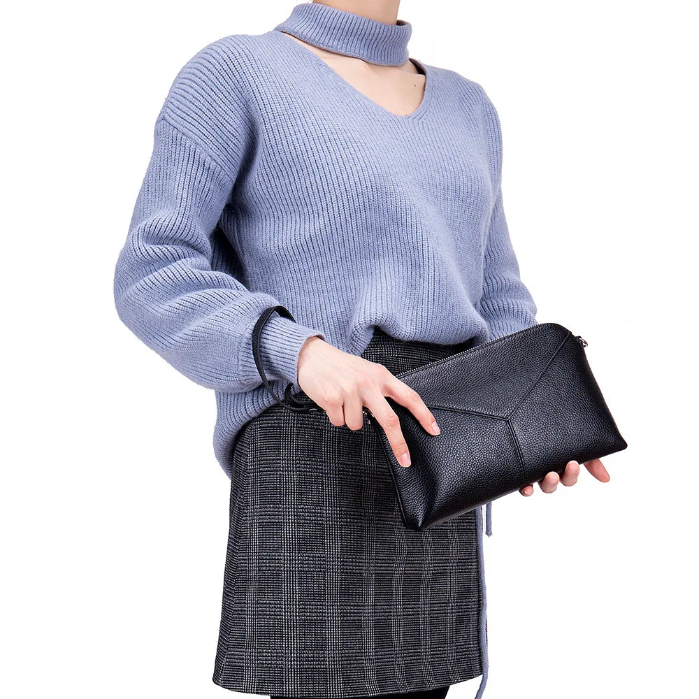 Японский клатч Курьерская сумка повседневная женская кожаная вечерняя на плечо