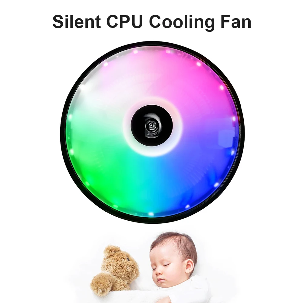 Охлаждающий гидравлический кулер для процессора A001 12 см 3 контактный бесшумный