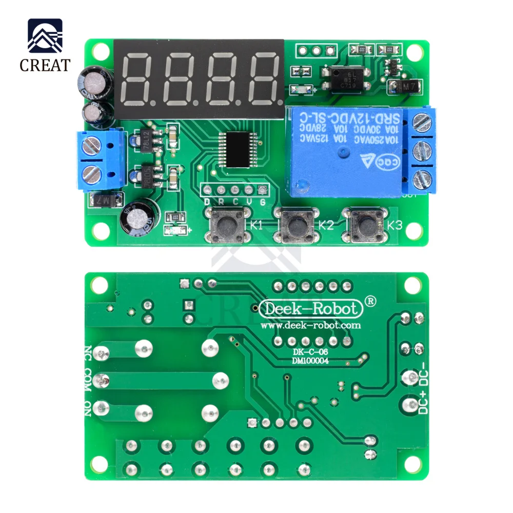 Релейный Модуль Управления задержкой таймера 12 В 1 канал плата питания