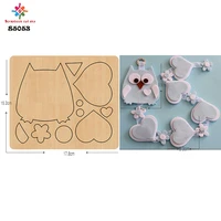 home decoration accessories owl cutting dies s5053 muyu wooden mold scrapbook suitable for market general machines