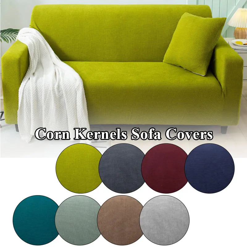 

Solid Color Universal Plush Sofa Cover Simplicity Comfortable Elastic Couch Cover Washable Stretch Home Textiles Products