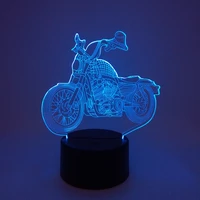 usb led 3d lamp led motorcycle model 3d night light 7 color change atmosphere lamp bedroom decoration christmas gifts for boys