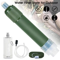 outdoor water filter straw portable filtration system 2 stage water purifier survival gear for camping hiking climbing and emerg