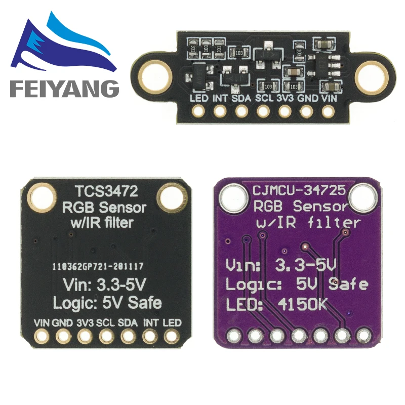 10 шт. цветной датчик STM32 TCS34725 RGB версия с двумя отверстиями модуль макетной платы |
