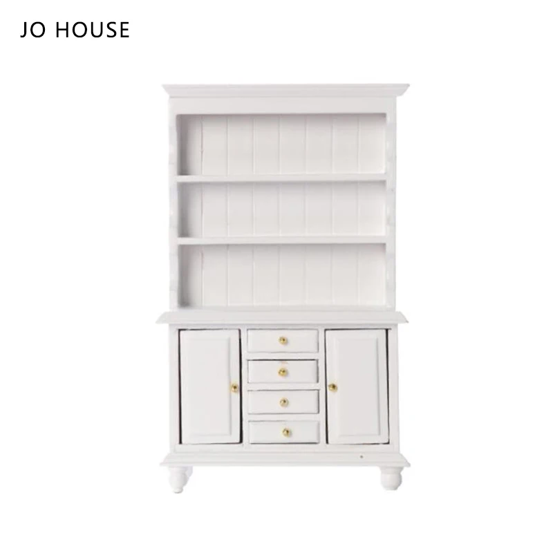 JO HOUSE 1:12 миниатюрная мебель для кукольного домика деревянный шкаф аксессуары