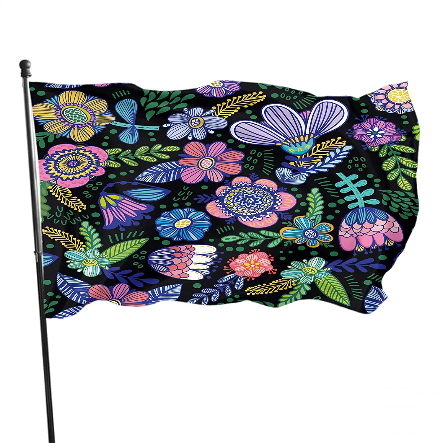 

Цветочный Флаг, Бабочка, птица, цветок, лист, цветение, яркий цветной баннер, знак для двора, рекламный, наружный и внутренний подвесной Декор