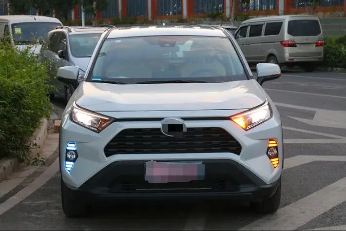2 шт. LED DRL для Toyota RAV4 2019 2020 Светодиодный дневной светильник Водонепроницаемый с